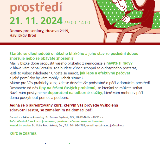 Bezplatný kurz: Specifika péče v&nbsp;domácím prostředí