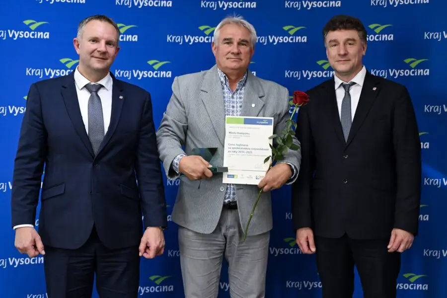 Humpolec převzal ocenění za odpovědný přístup k&nbsp;rozvoji města