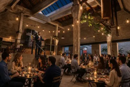 Italské Aperitivo ve fabrika ATRIUM