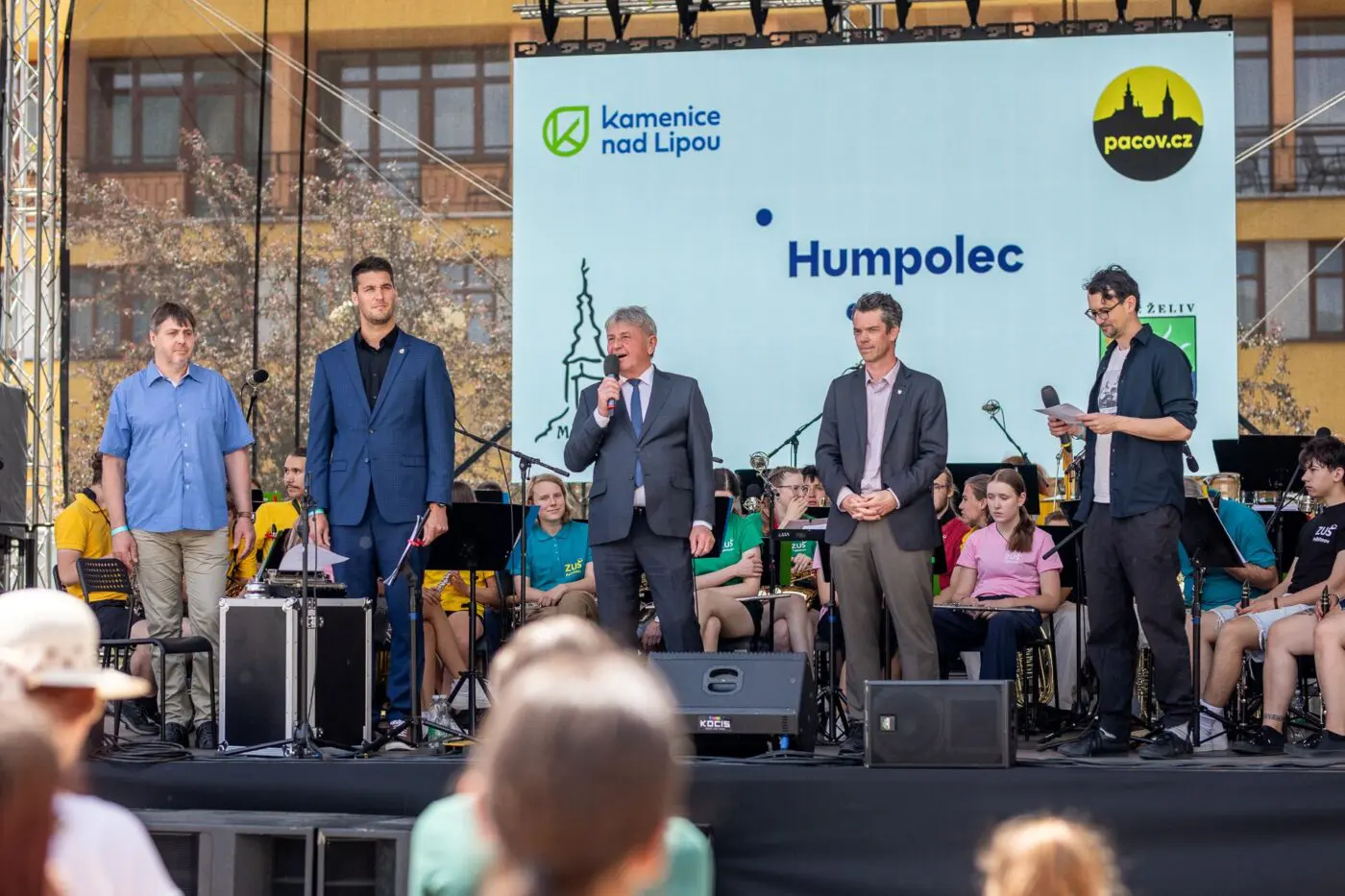 zleva starosta obce Želiv Miroslav Buňata, starosta Kamenice nad Lipou Tomáš Tesař, starosta Pelhřimova Ladislav Med, starosta Humpolce Petr Machek, Foto: Karla Bradáčová